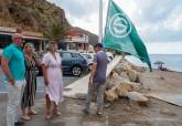 Izado de la bandera de sostenibilidad en El Portús