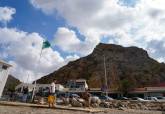 Izado de la bandera de sostenibilidad en El Portús