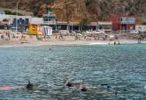 Izado de la bandera de sostenibilidad en El Portús