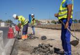 Presentación de las obras del carril bici en el Campus de la UCAM en Cartagena