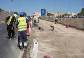 Presentación de las obras del carril bici en el Campus de la UCAM en Cartagena