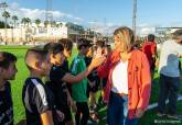 Visita al nuevo campo de fútbol de césped artificial de las instalaciones Gómez Meseguer