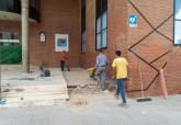 Obras de la nueva rampa de acceso al Centro Cultural Ramn Alonso Luzzy