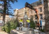 Desmontado de la plaza del Lago el busto del Comandante Villamartín para su restauración