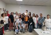 Visita de los alumnos noruegos e inauguracin de la obra escultrica 