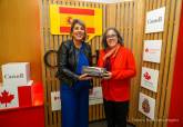 La alcaldesa de Cartagena y la embajadora de Canad en Espaa en una reunin en la Embajada de Canad 