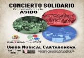 Cartel del concierto de la Unin Musical Cartagonova en beneficio de ASIDO