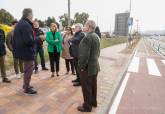 Visita a las obras finalizadas del carril bici de acceso a la UCAM