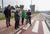 Visita a las obras finalizadas del carril bici de acceso a la UCAM