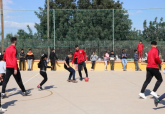 Actividad con escolares y el Jimbee CT Ftbol Sala