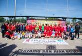 Homenaje a la categora femenina de la Liga comarcal de ftbol base por el Da Internacional de la Mujer