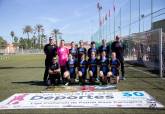 Homenaje a la categora femenina de la Liga comarcal de ftbol base por el Da Internacional de la Mujer