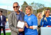 Inauguracin del campo de ftbol renovado en Santa Luca