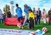 Inauguracin del campo de ftbol renovado en Santa Luca