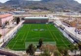 Inauguracin del campo de ftbol renovado en Santa Luca