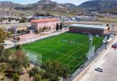 Inauguracin del campo de ftbol renovado en Santa Luca