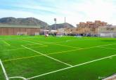 Inauguracin del campo de ftbol renovado en Santa Luca