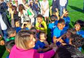 Inauguracin del campo de ftbol renovado en Santa Luca