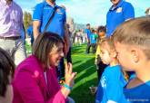 Inauguracin del campo de ftbol renovado en Santa Luca