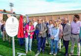 Inauguracin del campo de ftbol renovado en Santa Luca