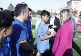 Inauguracin del campo de ftbol renovado en Santa Luca