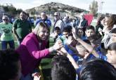 Inauguracin del campo de ftbol renovado en Santa Luca