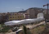 Trabajos de finalizaci�n de la cubierta del Parque Arqueol�gico del Molinete