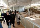 Visita de la alcaldesa y el Consejero a las obras de las termas del Molinete