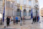 Izado de la bandera del Orgullo Lésbico en el Palacio Consistorial