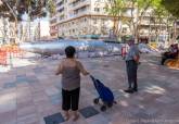 La réplica a escala real del prototipo del submarino de Isaac Peral, que ya se instaló en el centro de Madrid, está en la plaza Juan XXIII con motivo de Mucho Más Mayo y La Noche de los Museos