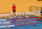 Piscina de la Casa de la Juventud de Cartagena en los cursos de natación de verano. 