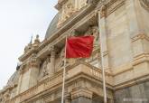 El Palacio Consistorial enarbola la bandera cantonal en el 150 aniversario del Levantamiento
