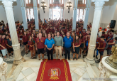 Recepción voluntarios de la OJE en el Ayuntamiento de Cartagena