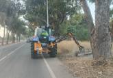 Limpeza de carretera entre Santa Ana y Miranda.
