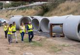 Visita a las obras de la nueva estacin de bombeo del Cartagonova, en la Rambla de Benipila