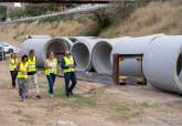 Visita a las obras de la nueva estación de bombeo del Cartagonova, en la Rambla de Benipila