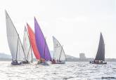 Regata vela latina botes 21 palmos La Manga del Mar Menor en la zona de Cartagena de El Vivero Playa de Los Alemanes.