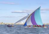 Regata vela latina botes 21 palmos La Manga del Mar Menor en la zona de Cartagena de El Vivero Playa de Los Alemanes.