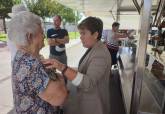 La concejal Beln Romero este martes en el mercadillo de El Albujn