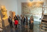 Pinturas murales halladas en el prtico del Museo del Teatro Romano de Cartagena.