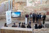  La alcaldesa junto a la Consejera de Turismo han presentado la nueva campaña de emisión de bonos turísticos en el Museo del foro romano de Cartagena