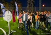 Inauguracin campo de ftbol de csped artificial en barriada Villalba. 
