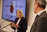 Reunin de la alcaldesa de Cartagena con el presidente del Gobierno regional