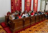 Pleno Ayuntamiento Cartagena con la presencia de vecinos de El Portús, 29 de noviembre de 2023.