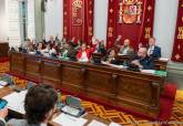 Pleno Ayuntamiento Cartagena con la presencia de vecinos de El Portús, 29 de noviembre de 2023.