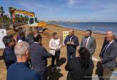 Pruebas del proyecto de retirada de lodos en la playa de Los Urrutias