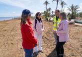Pruebas del proyecto de retirada de lodos en la playa de Los Urrutias