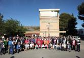 La alcaldesa con los mayores de Senda Senior en la peregrinacin desde Cehegn a Caravaca