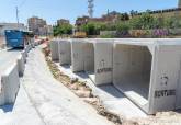 La colocacin de cinco grandes tneles de hormign evitan inundaciones en la rambla de Canteras