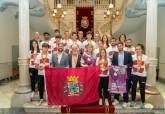 El Bdminton Cartagena celebra en el Palacio Consistorial su ascenso a Divisin de Honor
